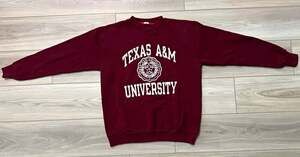 Vintage 90s Texas A&M University Russell Athletic Crewneck Sweatshirt Maroon M